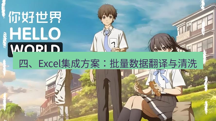 helloworld翻译官网 四、Excel集成方案：批量数据翻译与清洗
