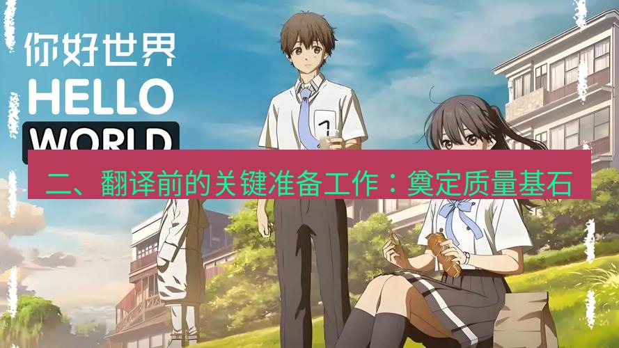 helloworld翻译官网 二、翻译前的关键准备工作：奠定质量基石