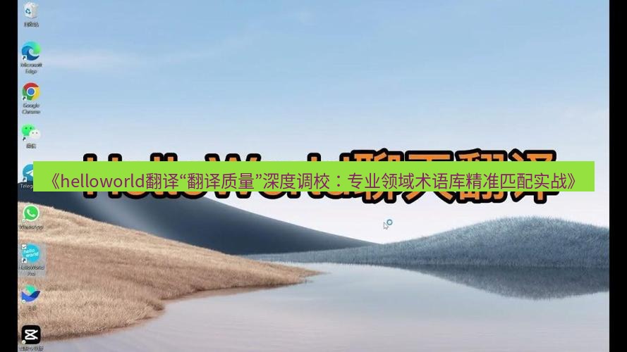 helloworld翻译官网 《helloworld翻译“翻译质量”深度调校：专业领域术语库精准匹配实战》