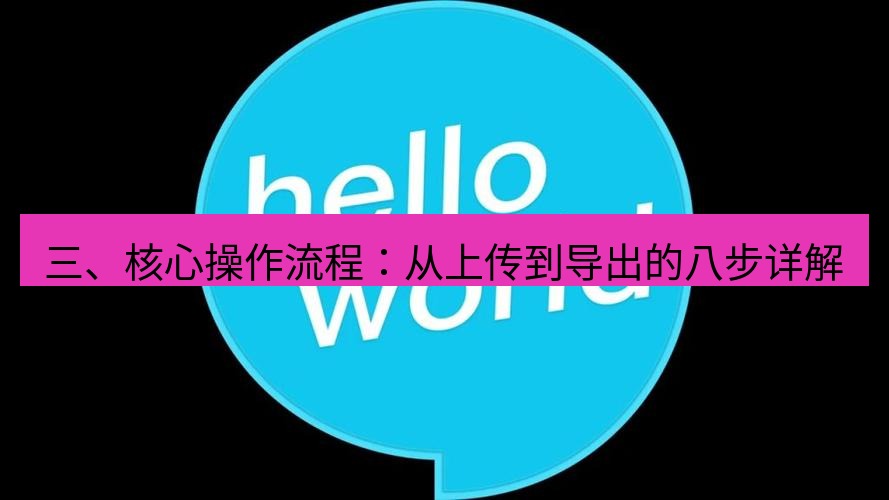 helloworld翻译官网 三、核心操作流程：从上传到导出的八步详解
