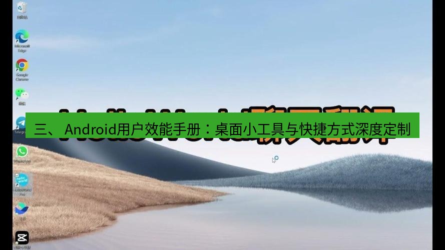 helloworld翻译官网 三、 Android用户效能手册：桌面小工具与快捷方式深度定制