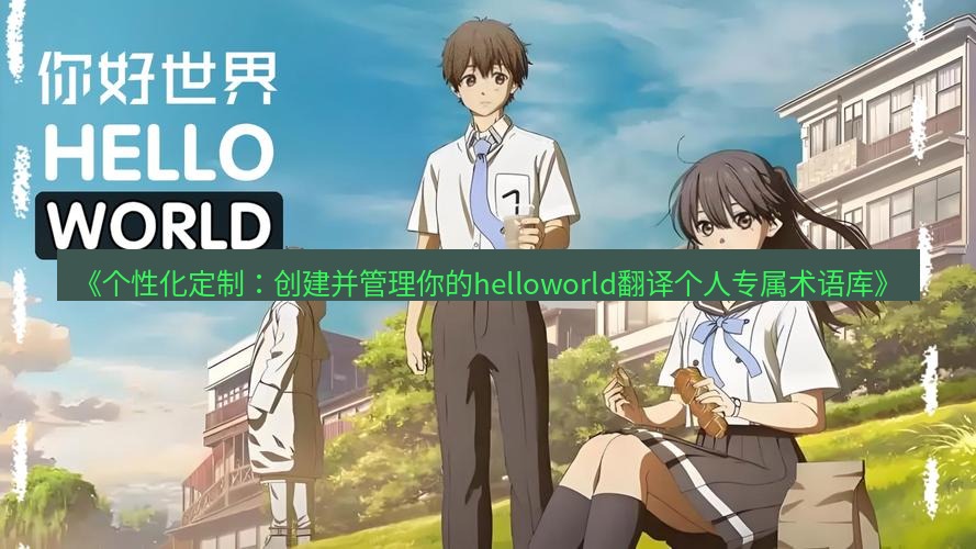 helloworld翻译官网 《个性化定制：创建并管理你的helloworld翻译个人专属术语库》