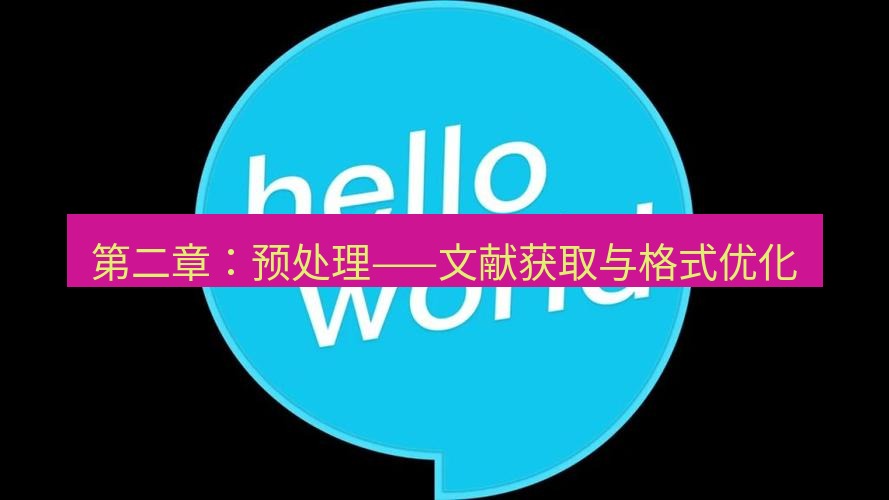 helloworld翻译官网 第二章：预处理——文献获取与格式优化